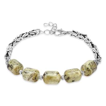 Kararmaz Metal Kralli Kapsül Kesim Dorika Top Süslemeli Dalmaçya Damla Kehribar Erkek Bileklik - Tesbihane