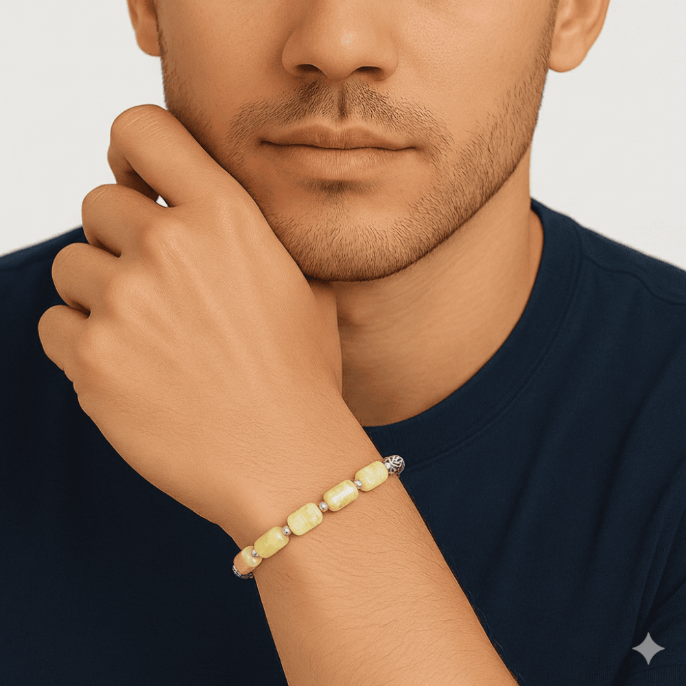 Kararmaz Metal Kral Zincirli Kapsül Kesim King Seccer Damla Kehribar Erkek Bileklik - 2