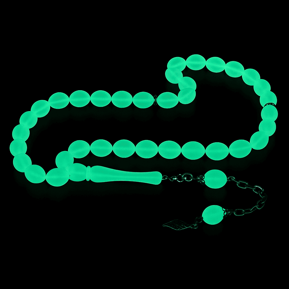 Kararmaz Metal Püsküllü Arpa Kesim Kedigözü Tesbih - 3