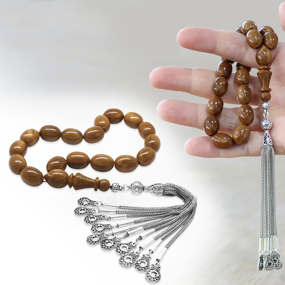 Kararmaz Metal Püsküllü Arpa Kesim Kuka Efe Tesbih - 2