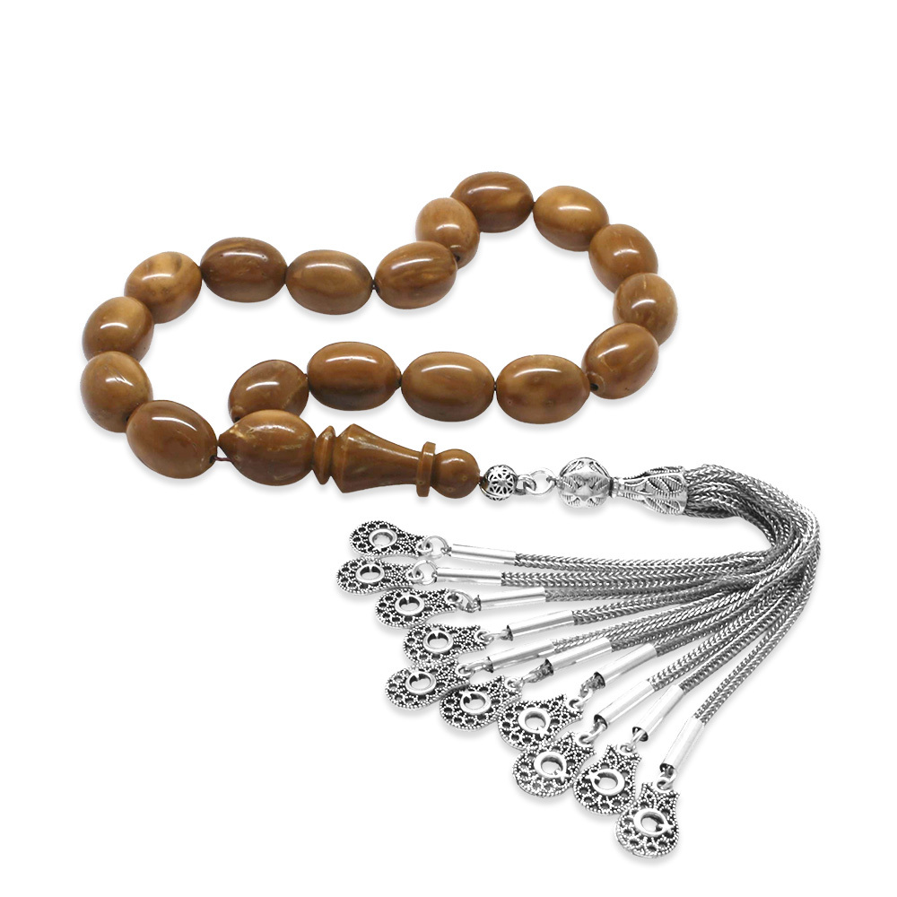 Kararmaz Metal Püsküllü Arpa Kesim Kuka Efe Tesbih - 5