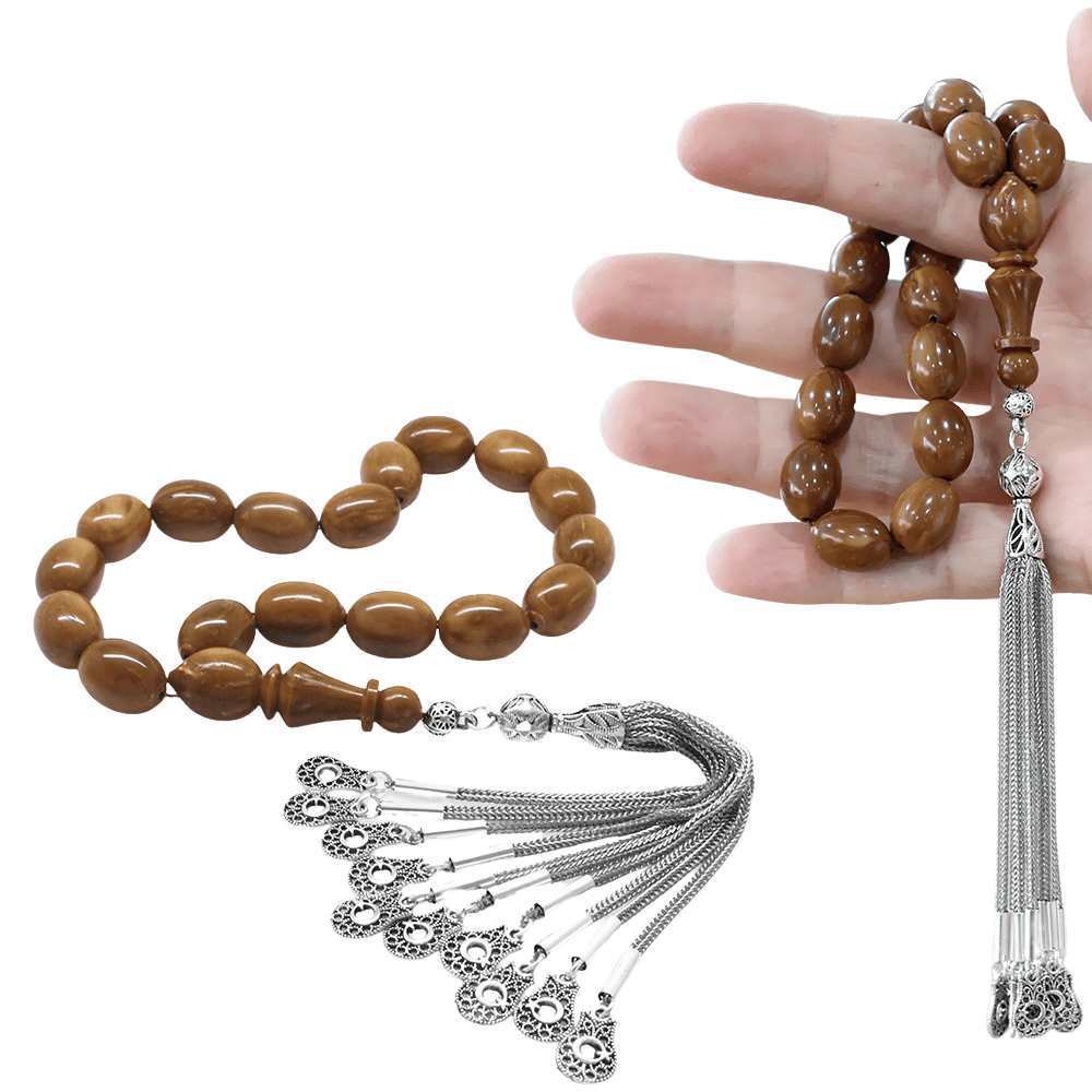 Kararmaz Metal Püsküllü Arpa Kesim Kuka Efe Tesbih - 1