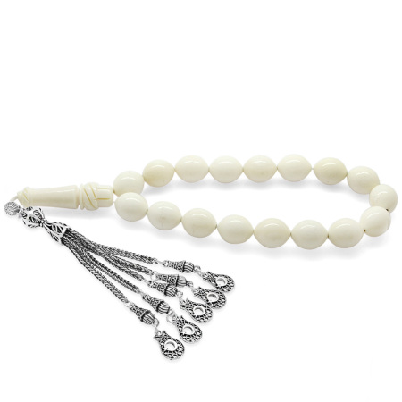 Kararmaz Metal Püsküllü Deve Kemiği Efe Tesbih - Tesbihane