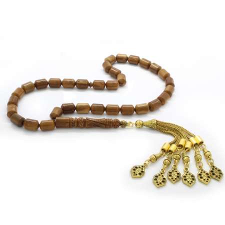 Kararmaz Metal Püsküllü İmamesi İşçilikli Kapsül Kesim Kuka Tesbih - Tesbihane