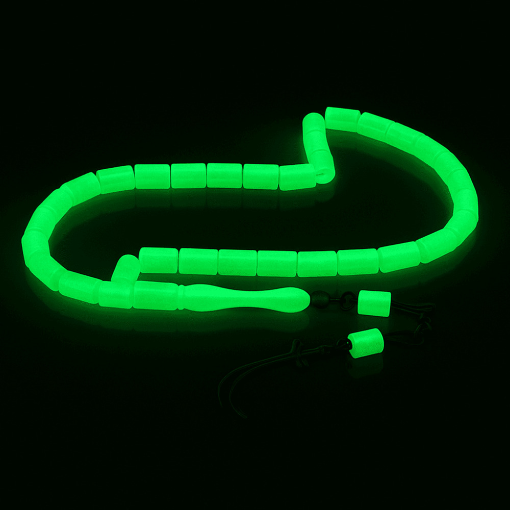 Kararmaz Metal Zülfikar Püsküllü Kesme Kesim Şeffaf Renk Kedigözü Tesbih - 2