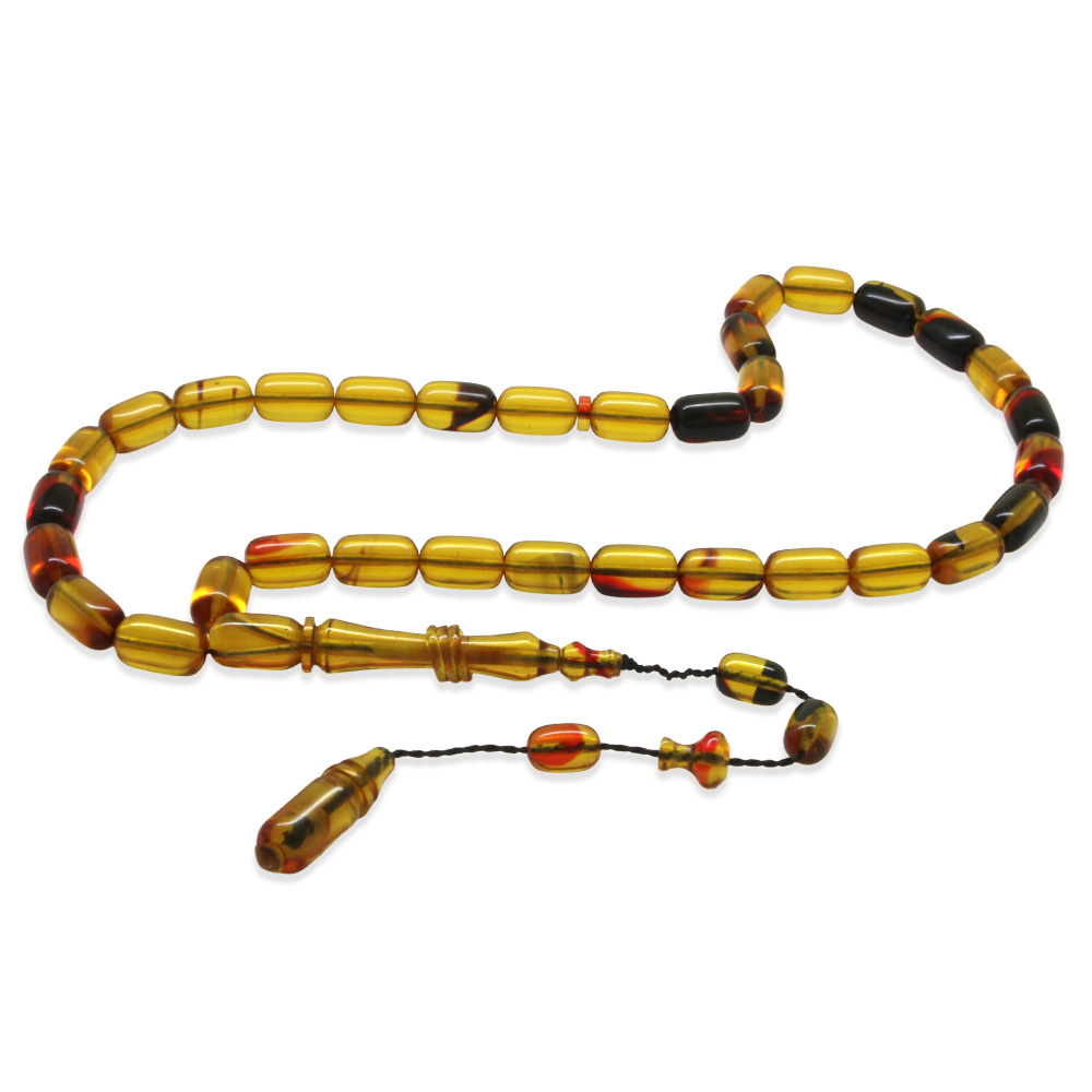 Katalin Tesbih - Sistemli - Usta İşçilikli - İmamesi Halkalı - Bala Siyah - Kapsül Kesim - 4