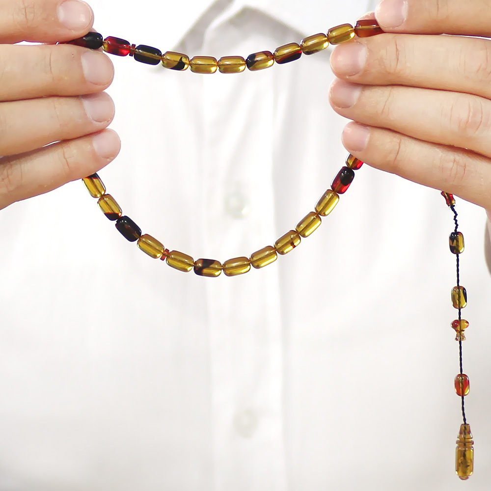 Katalin Tesbih - Sistemli - Usta İşçilikli - İmamesi Halkalı - Bala Siyah - Kapsül Kesim - 3