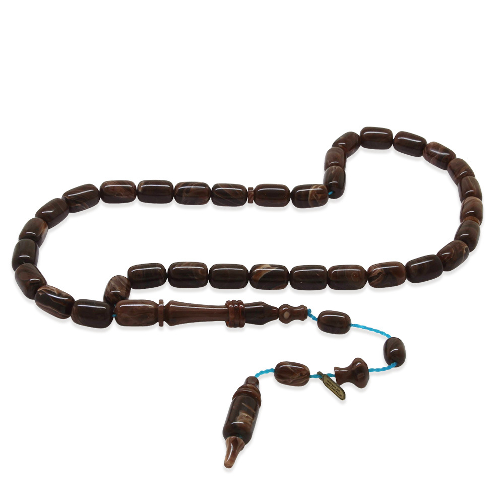 Katalin Tesbih - Sistemli - Usta İşçilikli - İmamesi Halkalı - Ebruli - Kapsül Kesim - 4