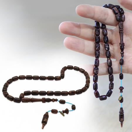 Katalin Tesbih - Sistemli - Usta İşçilikli - İmamesi Halkalı - Ebruli - Kapsül Kesim - Tesbihane