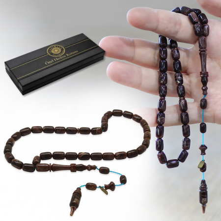 Katalin Tesbih - Sistemli - Usta İşçilikli - İmamesi Halkalı - Ebruli - Kapsül Kesim - Tesbihane