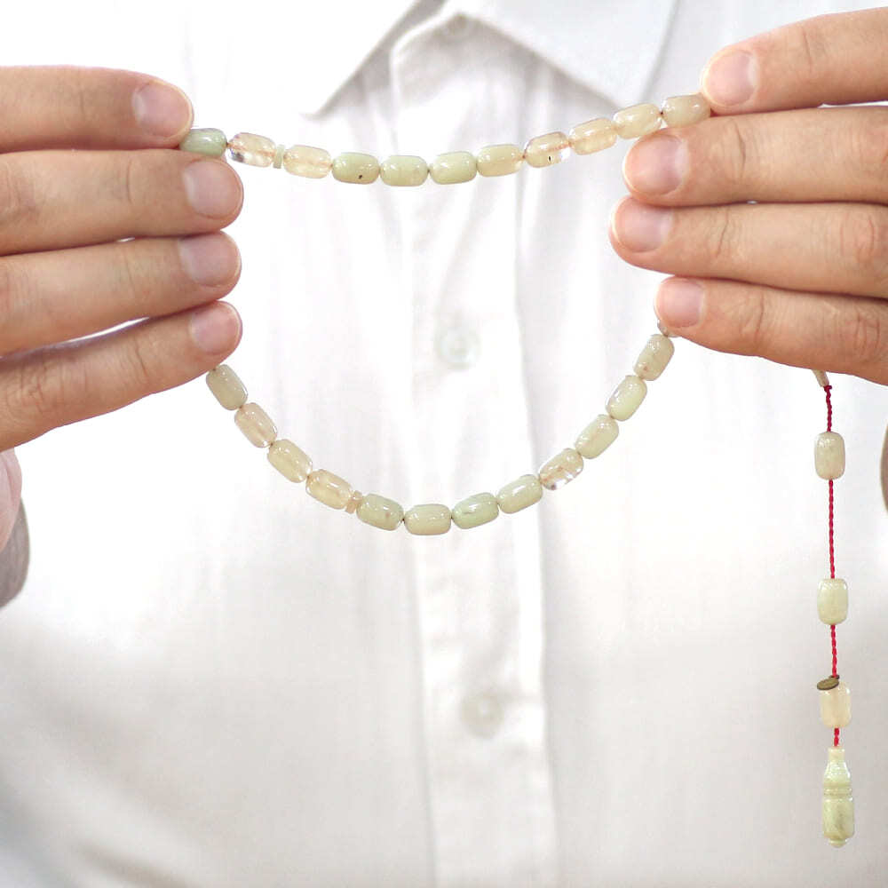 Katalin Tesbih - Sistemli - Krem Beyaz Renk - Kapsül Kesim - 3