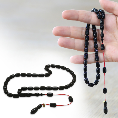 Katalin Tesbih - Sistemli - Siyah Renk - Kapsül Kesim - Tesbihane