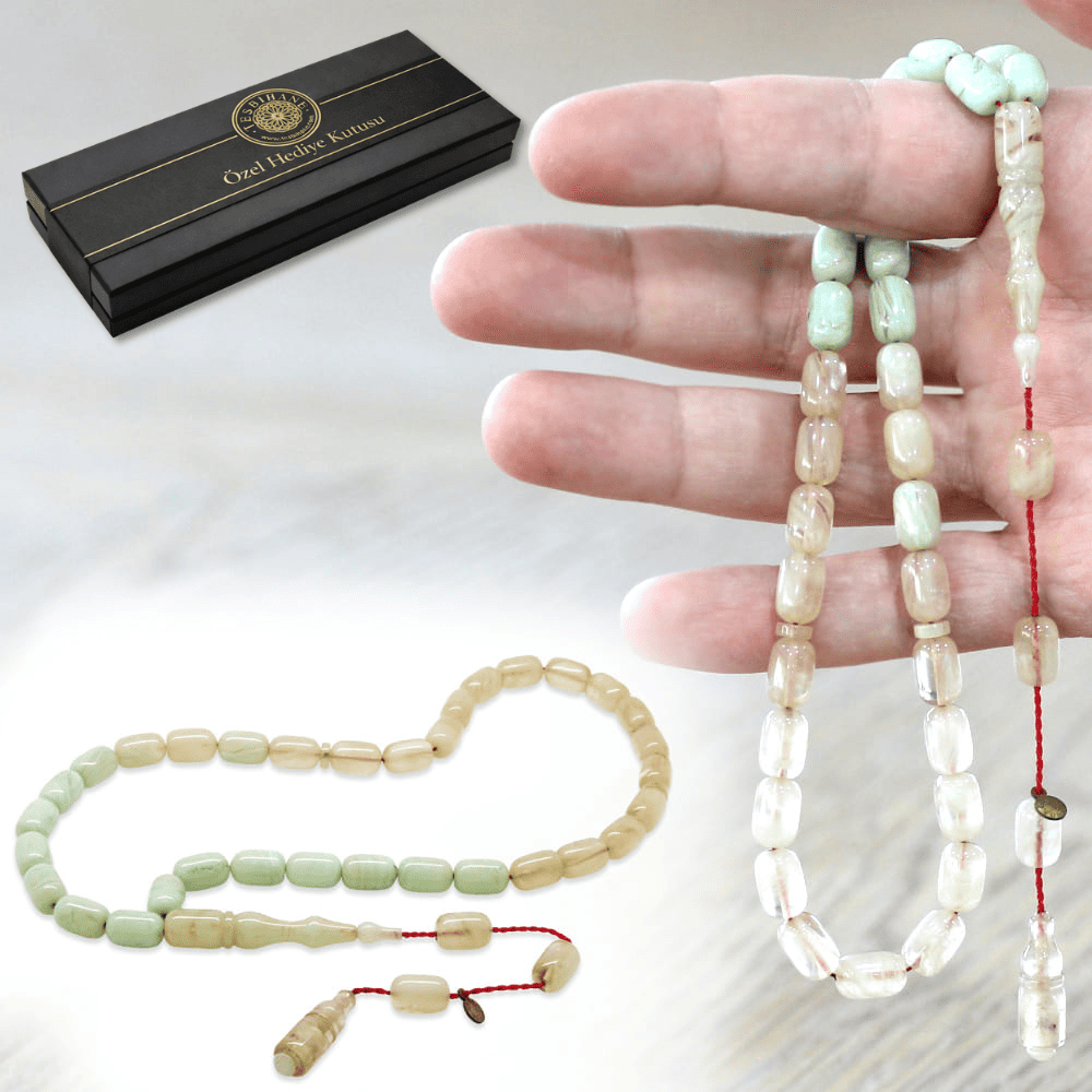 Katalin Tesbih - Sistemli - Süzme Krem Beyaz Renk - Kapsül Kesim - 1