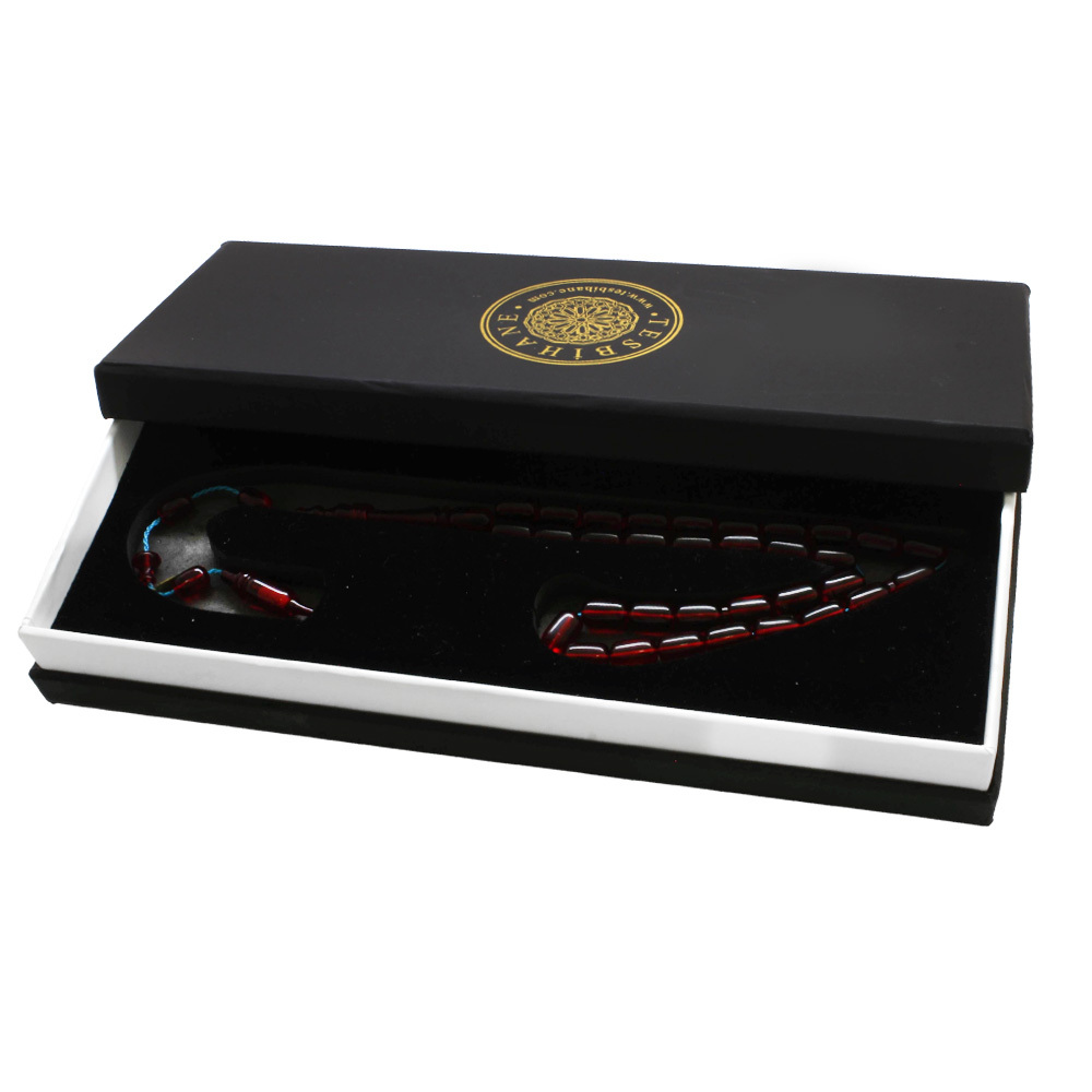 Katalin Tesbih - Sistemli - Usta İşçilikli - İmamesi Halkalı - Kırmızı Renk - Kapsül Kesim - 5