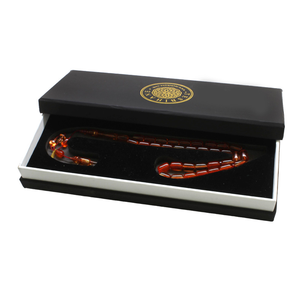 Katalin Tesbih - Sistemli - Usta İşçilikli - İmamesi Halkalı - Turuncu Renk - Kapsül Kesim - 5