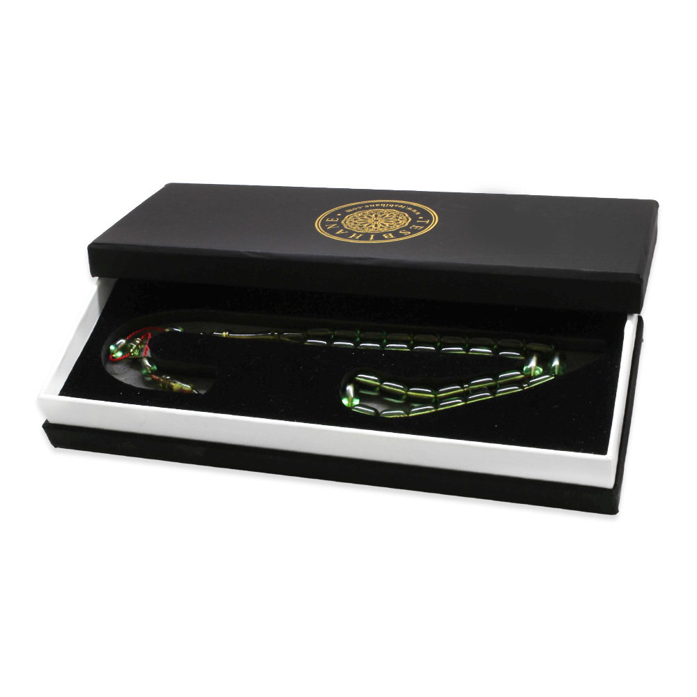 Katalin Tesbih - Sistemli - Usta İşçilikli - İmamesi Halkalı - Yeşil Renk - Kapsül Kesim - 5