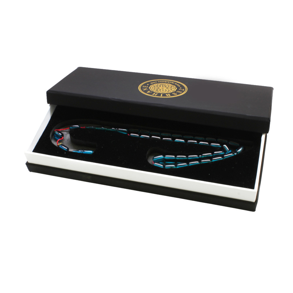 Katalin Tesbih - Sistemli - Usta İşçilikli - Özel Kutulu - Turkuaz Renk - Kapsül Kesim - 5