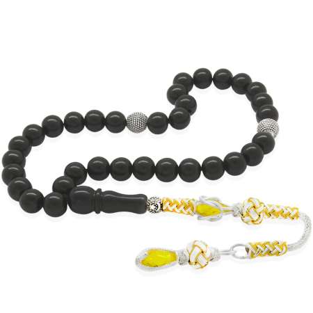 Kazaziye Tasarım Bakır Kaplama Püsküllü Küre Kesim Rus Oltu Tesbih - Tesbihane