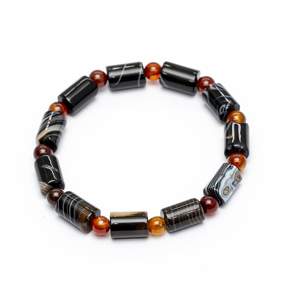 Kesme Kesim Süleyman Akik Doğaltaş Kadın Bileklik - 5