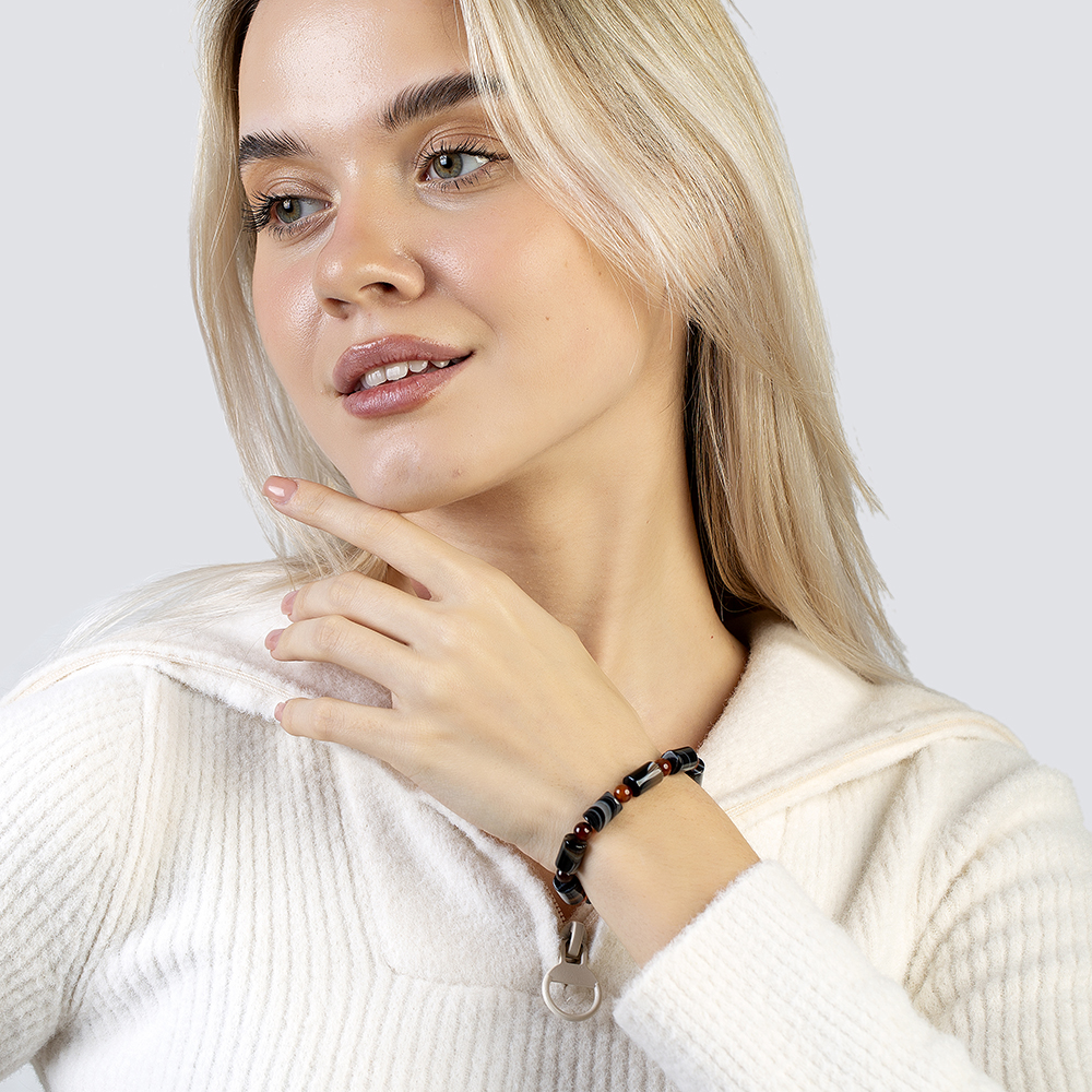 Kesme Kesim Süleyman Akik Doğaltaş Kadın Bileklik - 3