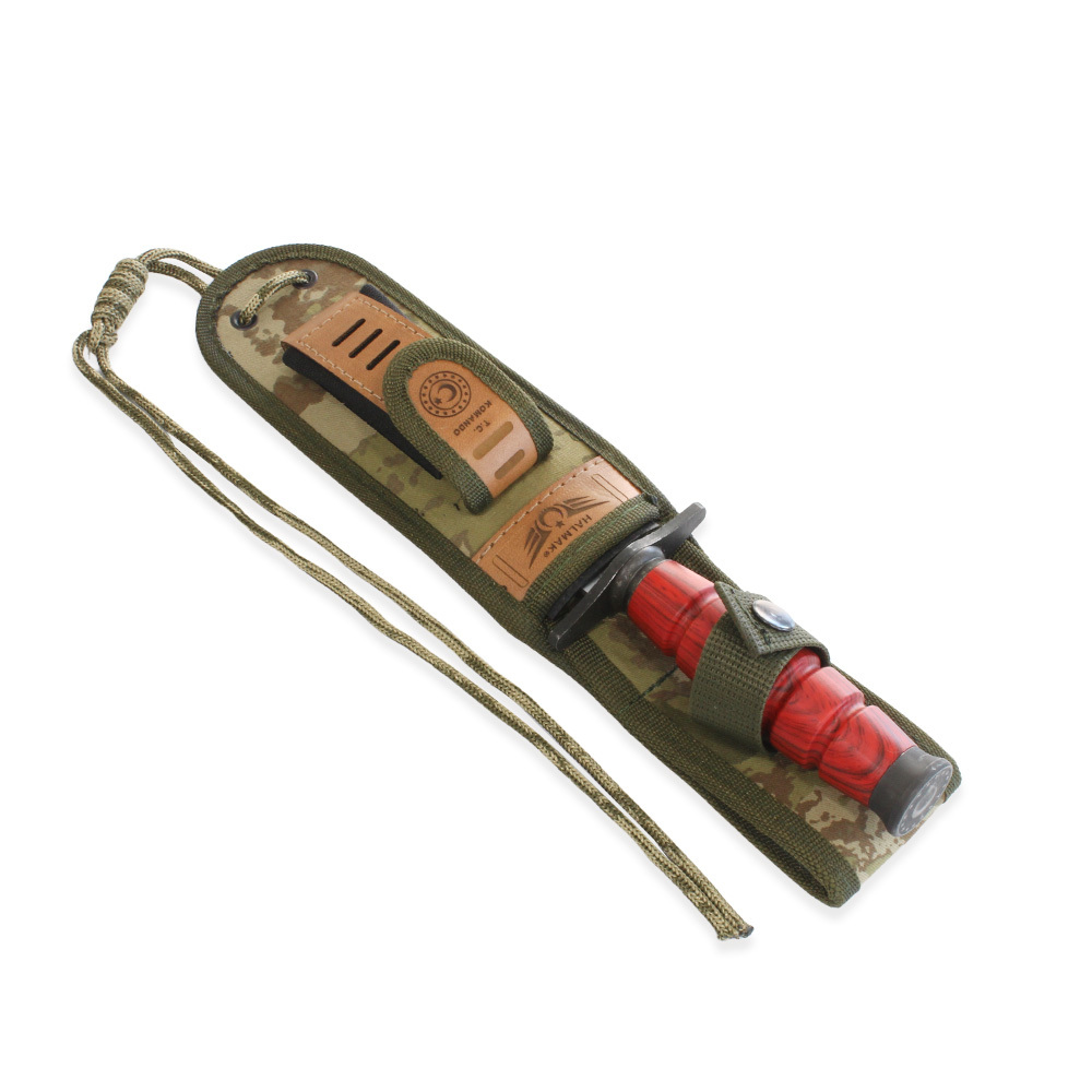 Kırmızı Polimer Saplı İsme Özel Yazılı Ck-75 St-60 Kalite Paslanmaz Çelik Outdoor Bıçak - 6