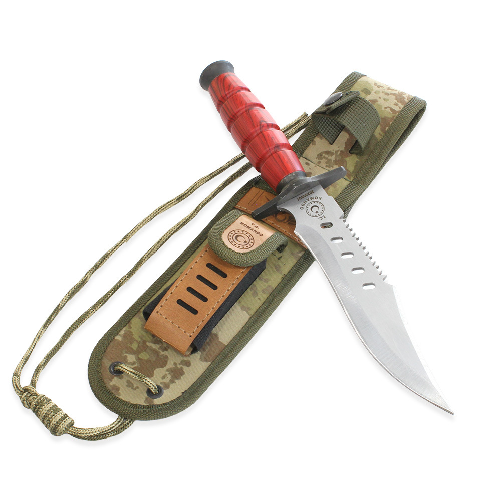 Kırmızı Polimer Saplı İsme Özel Yazılı Ck-75 St-60 Kalite Paslanmaz Çelik Outdoor Bıçak - 4