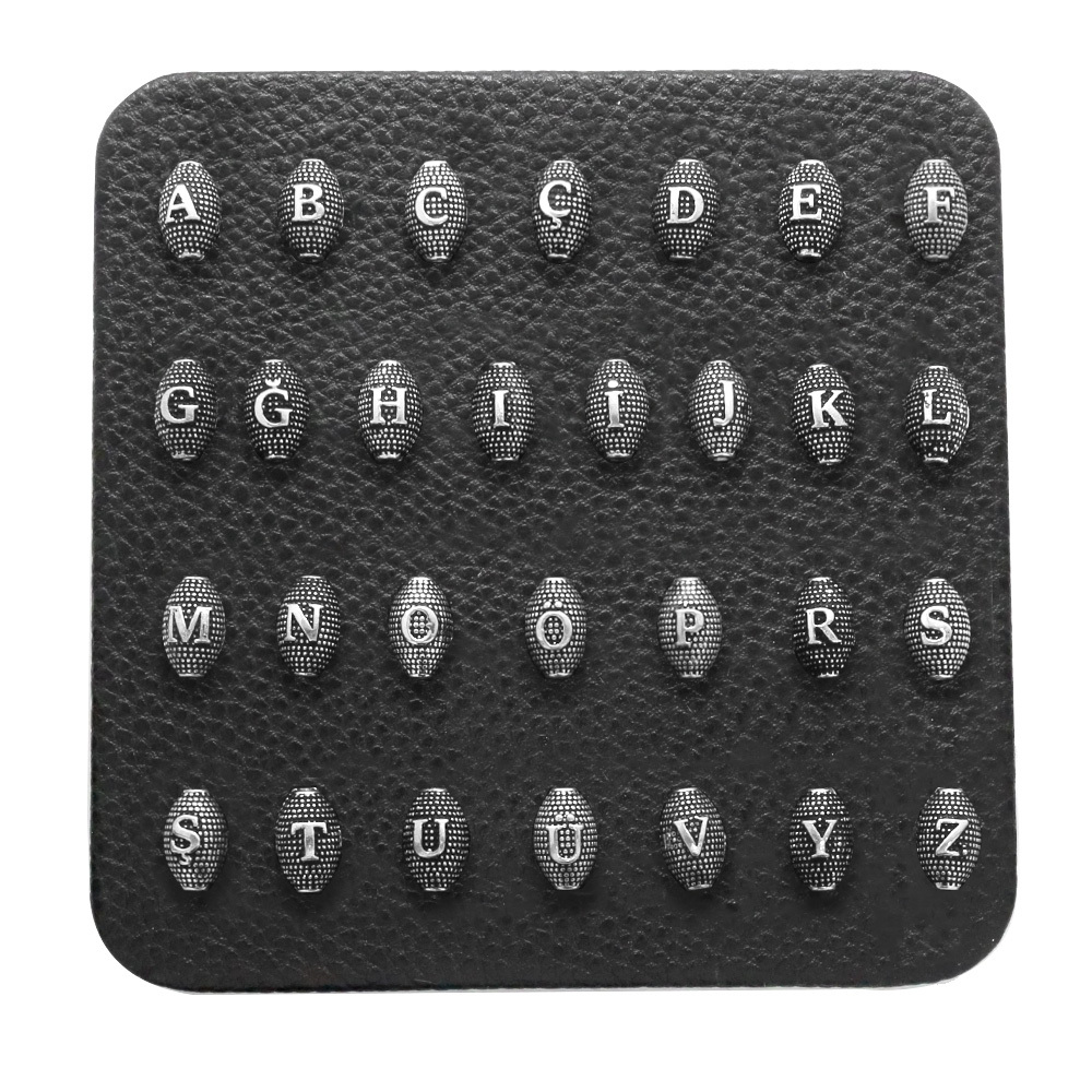 İsme Özel Arpa Kesim 925 Ayar Gümüş Harf Tanesi - 1