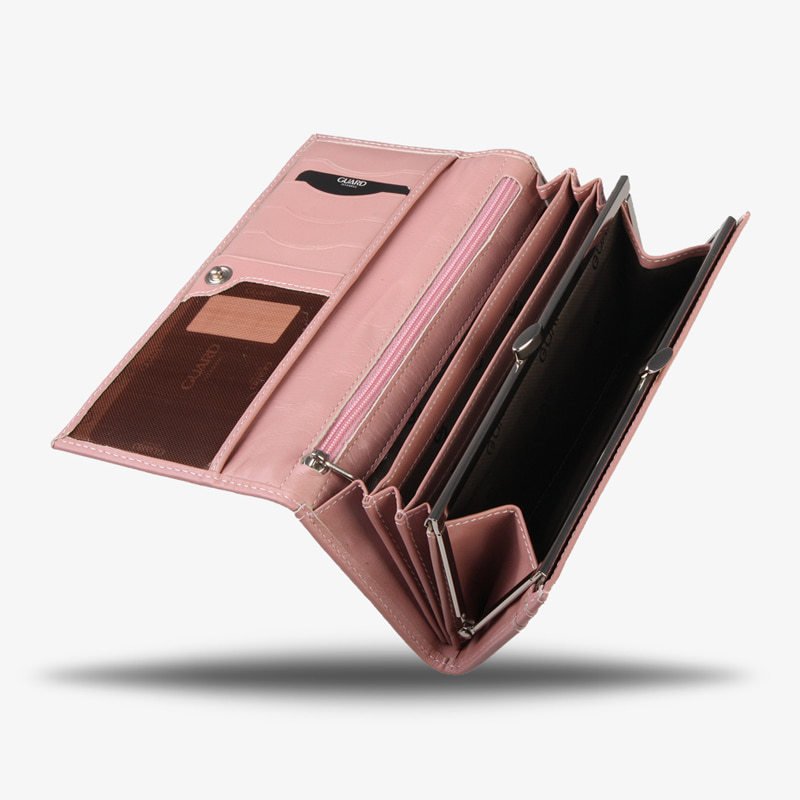 Kişiye Özel Deri Bayan Cüzdan Pembe Ayna Hediyeli - 1