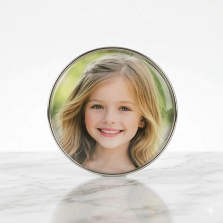 Kişiye Özel Fotoğraflı - Oval Tasarım - Epoksi Reçine Magnet - Hediyelik Buzdolabı Süsü - Tesbihane