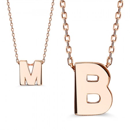 Kişiye Özel Gümüş Harf Kolye - Tesbihane