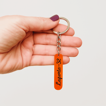 I Harfi - Kişiye Özel - Epoksi Reçine Anahtarlık - El Yapımı - Çelik Tokalı - Tesbihane