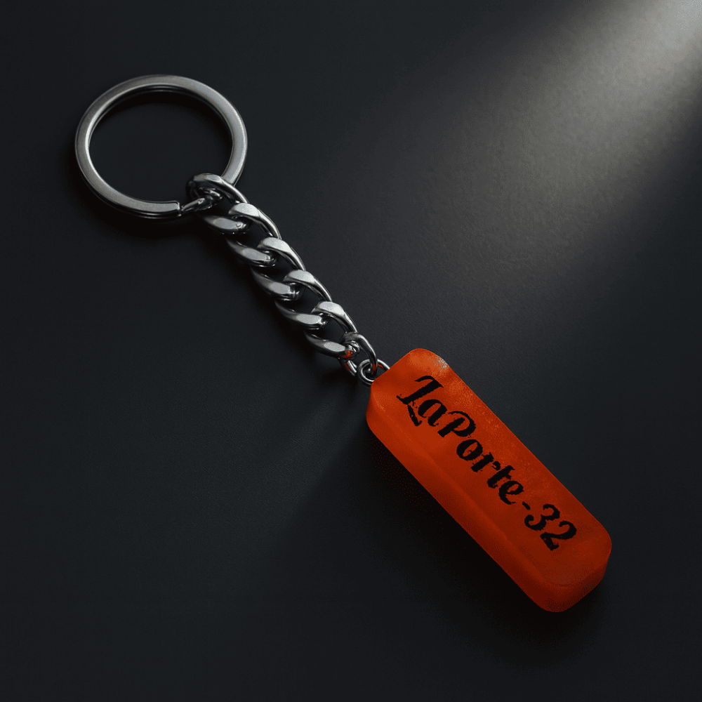 I Harfi - Kişiye Özel - Epoksi Reçine Anahtarlık - El Yapımı - Çelik Tokalı - 2