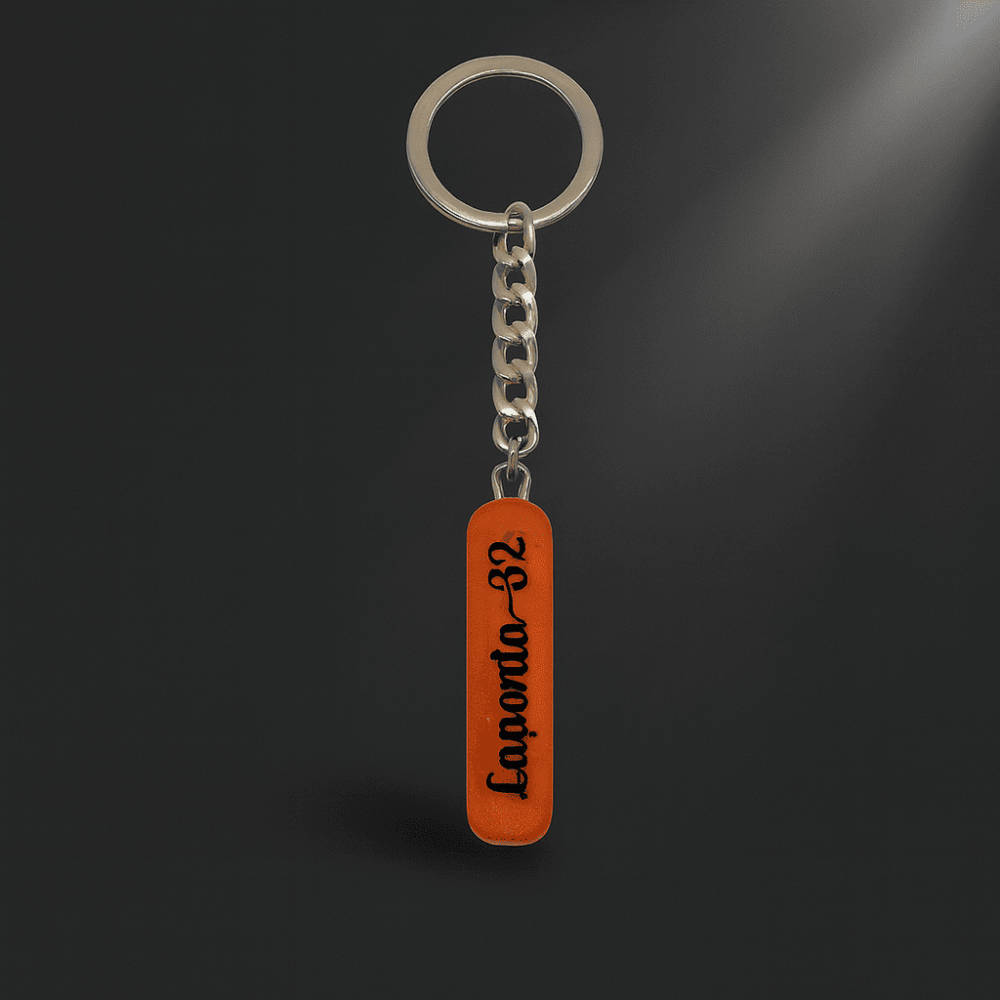 I Harfi - Kişiye Özel - Epoksi Reçine Anahtarlık - El Yapımı - Çelik Tokalı - 3