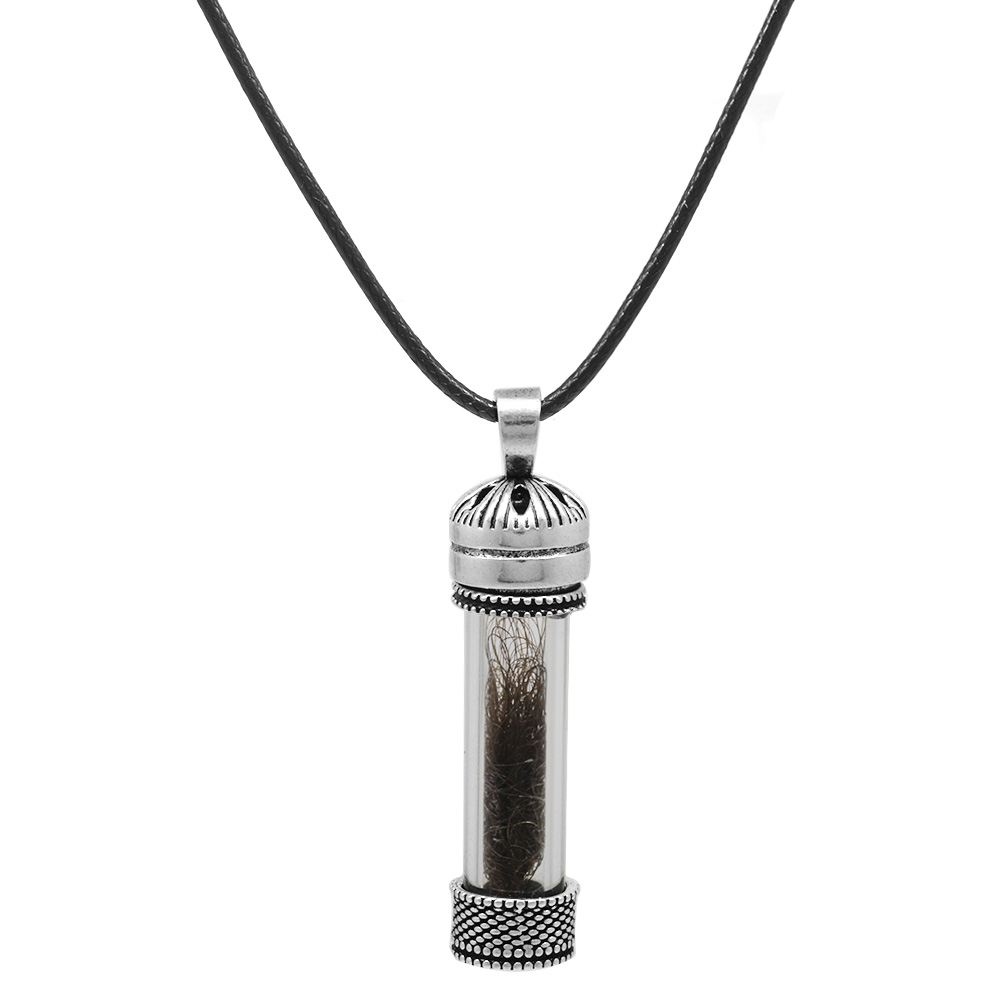 Kişiye Özel İçine Hatıra Ürünler Konulabilir Zarif İp Zincirli 925 Ayar Gümüş Kadın Kolye - 3