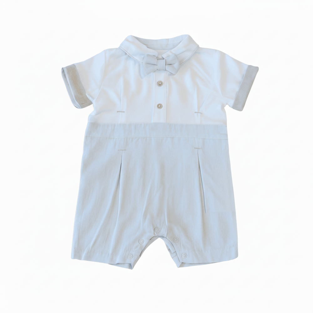 İsme Özel Nakışlı Mavi Casual Bebek Elbise - 2