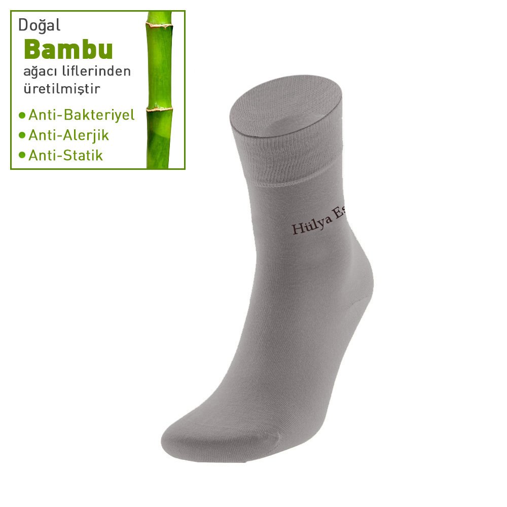 Kişiye Özel İsim Yazılı 12 Li (3 Renk X 4 Adet) Özel Hediye Kutulu Çorap Seti - 3