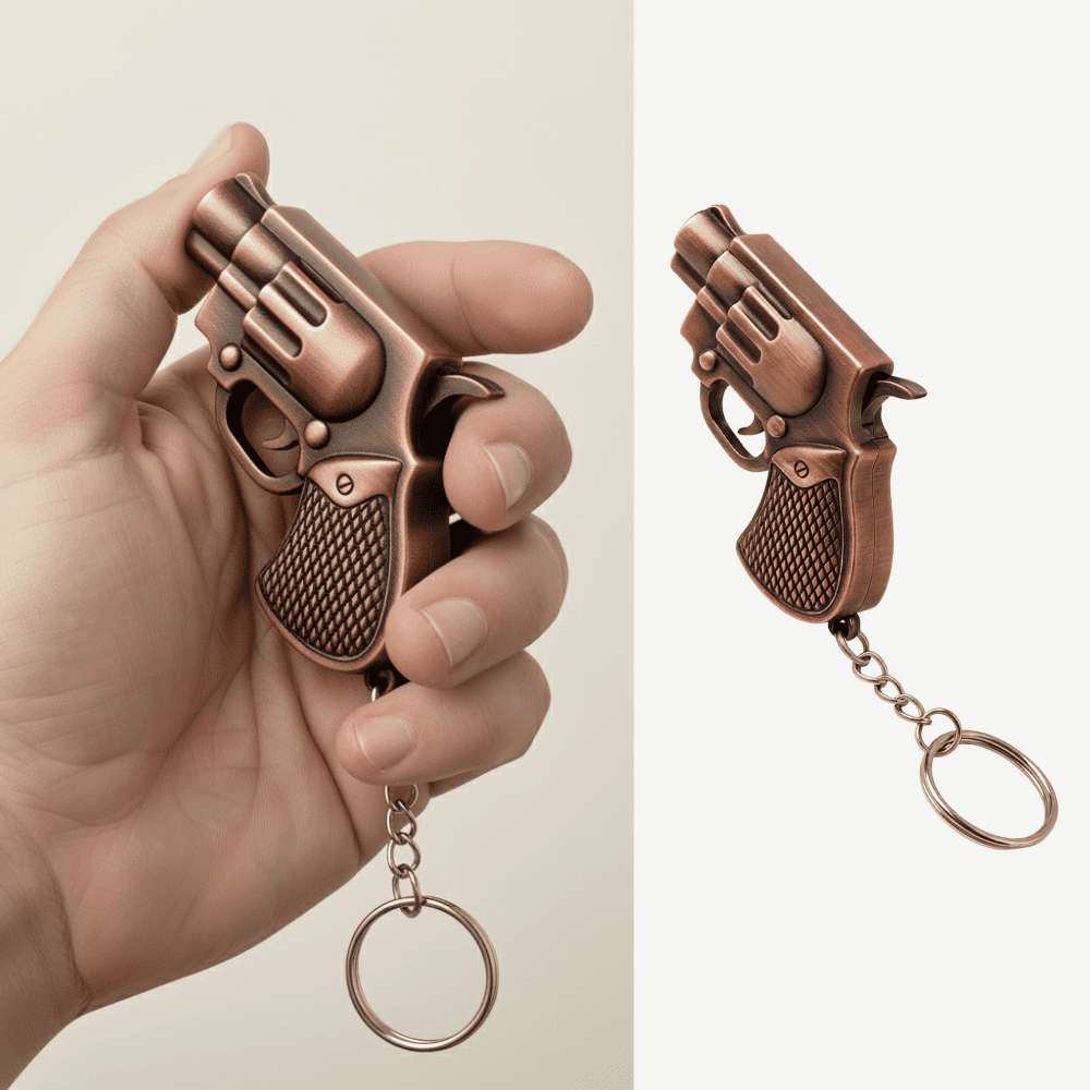 Kişiye Özel Yazılı Altıpatlar Tasarım Bronz Renk Manyetolu Çakmak - 1