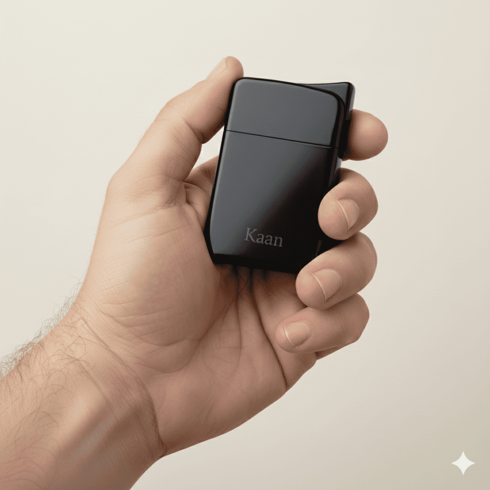 Kişiye Özel Yazılı Arkası Aynalı Siyah Renk Manyetolu Çakmak - 2