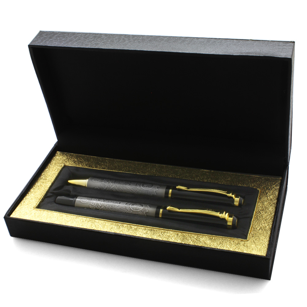 İsme Özel Yazılı Arma Desenli Roller Tükenmez Kalem Seti - 3