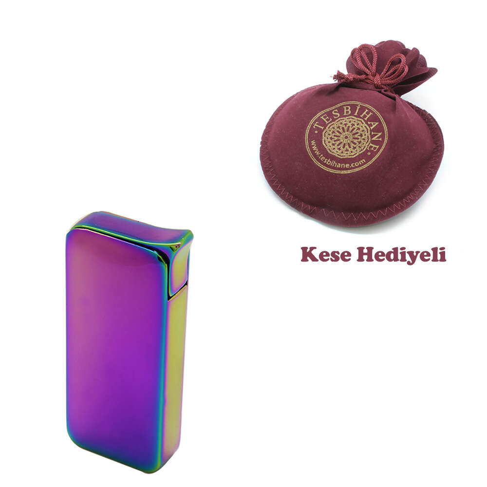 Kişiye Özel İsim Yazılı Dörtgen Tasarım Deep Blue Renk Manyotorlu Metal Çakmak - 4