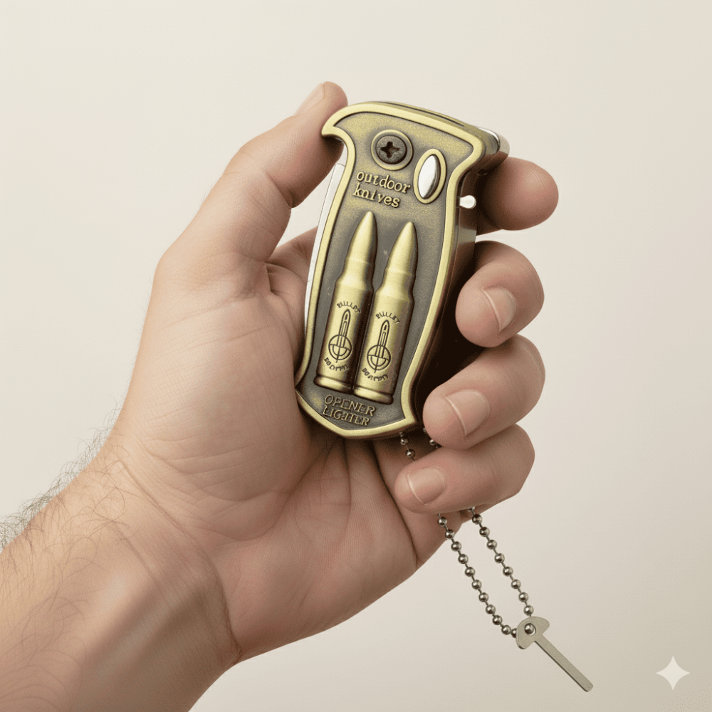 Kişiye Özel Yazılı Emniyet Mekanizmalı Eskitme Renk Uçak Savar Mermisi Temalı Manyetolu Kamp Çakmağı - 3