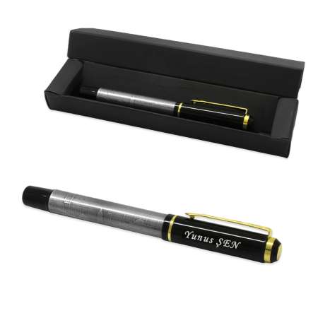 İsme Özel Yazılı Eskitme Renk İstanbul Silüetli Roller Tükenmez Kalem - Tesbihane