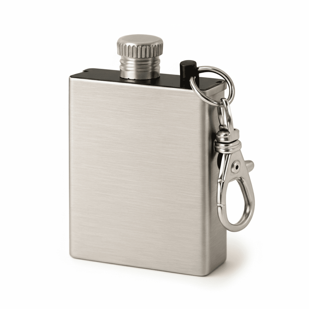 İsme Özel Yazılı Gümüş Renk Metal Çakmak Tasarım Kibrit Anahtarlık - 3