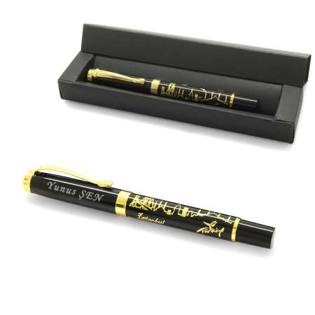 İsme Özel Yazılı İstanbul Silüetli Roller Tükenmez Kalem - Tesbihane