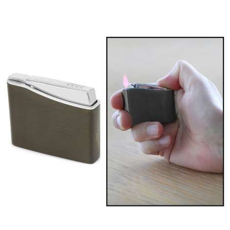 Kişiye Özel Yazılı Kahverengi İbola Model Manyetolu Çakmak - Tesbihane