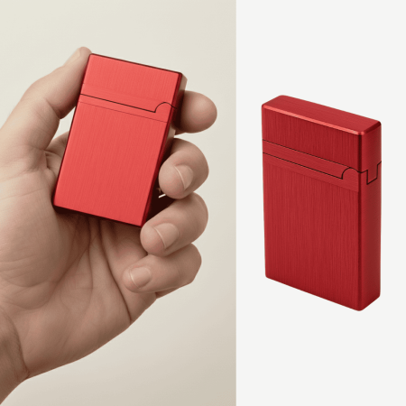 Kişiye Özel Yazılı Kırmızı Renk Hediye Kutulu Manyetolu Çakmak - Tesbihane