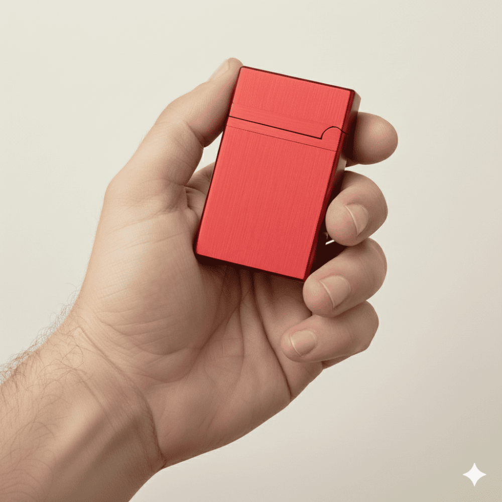 Kişiye Özel Yazılı Kırmızı Renk Hediye Kutulu Manyetolu Çakmak - 2