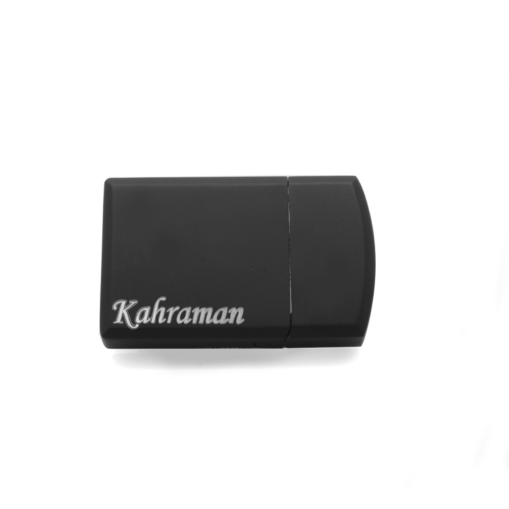 İsme Özel Yazılı Mat Siyah Renk Taşlı Metal Çakmak - 4