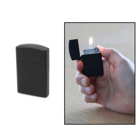 İsme Özel Yazılı Mat Siyah Renk Taşlı Metal Çakmak - Tesbihane