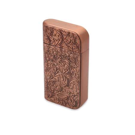 Kişiye Özel Yazılı Sarmaşık İşlemeli Rose Renk Özel Kutulu Manyetolu Çakmak - Tesbihane